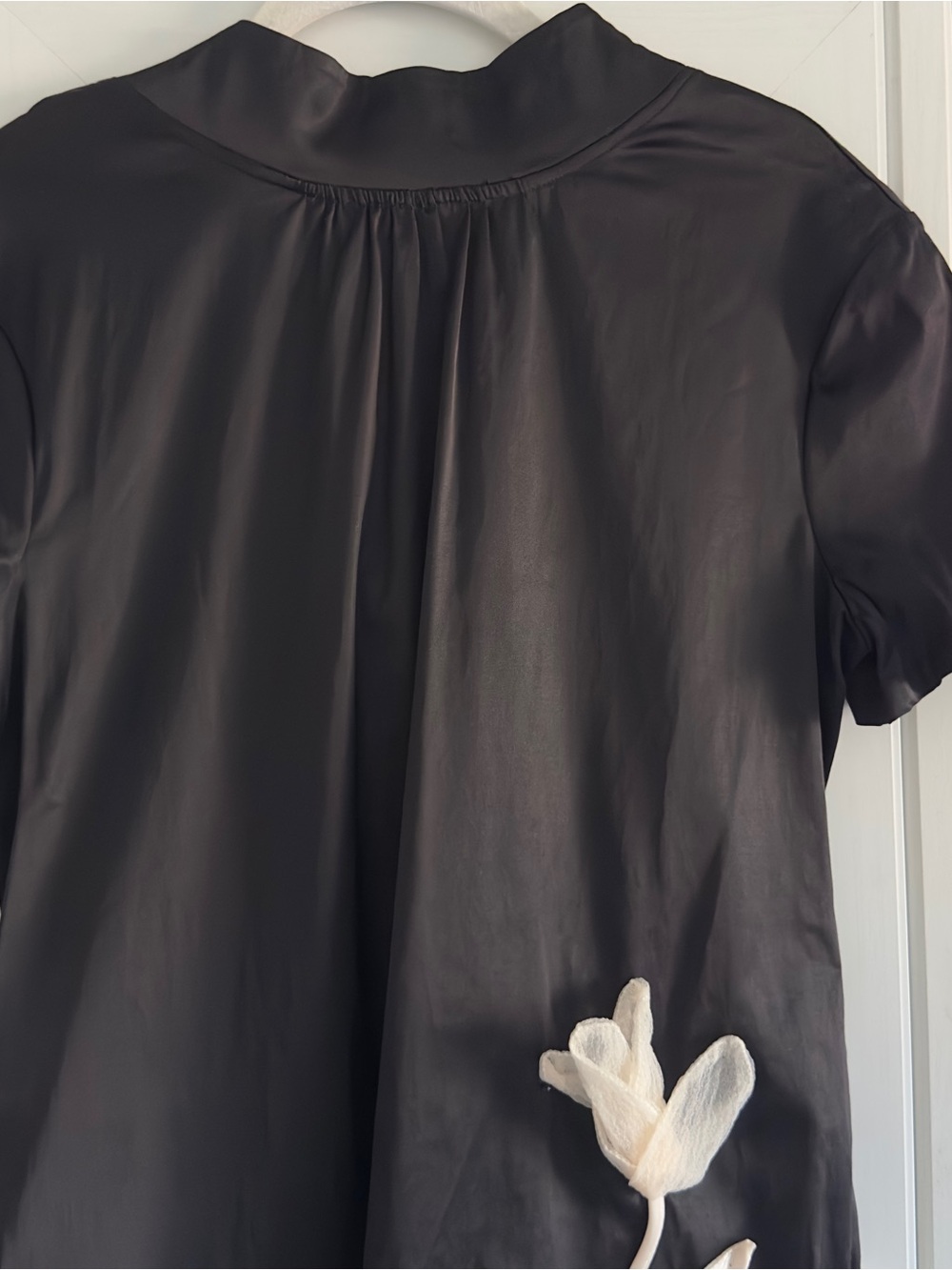 Staud Mini Ilana Dress with Floral Appliqué Size Small - Picture 3 of 8
